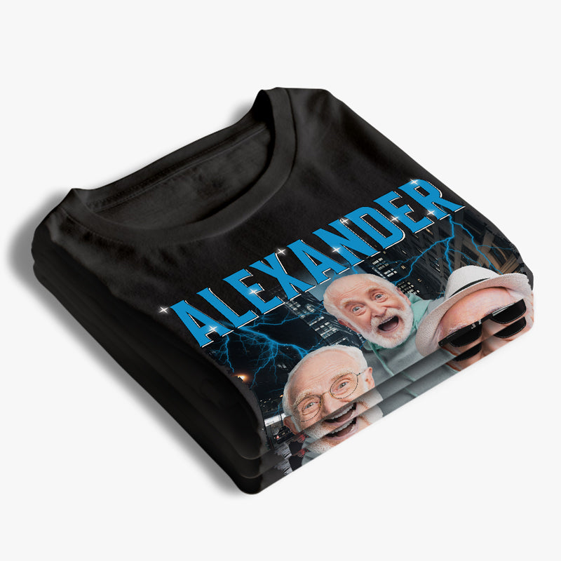 Photo personnalisée « Le meilleur papa du monde » - T-shirt, sweat à capuche et sweat-shirt unisexe personnalisé pour la famille - Cadeau d'anniversaire pour papa