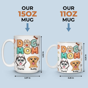 Le bonheur est un chiot chaleureux pendant la période de Noël - Mug personnalisé avec effet gonflable 3D imprimé chien - Cadeau de Noël pour les propriétaires d'animaux et les amoureux des animaux