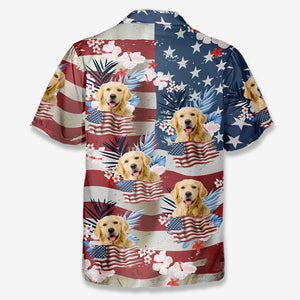 T-shirt hawaïen tropical unisexe personnalisé avec photo « J'ai besoin de vitamines » pour chien et chat, motif patriotique, motif tropical, pour les vacances d'été, pour les propriétaires d'animaux et les amoureux des animaux.