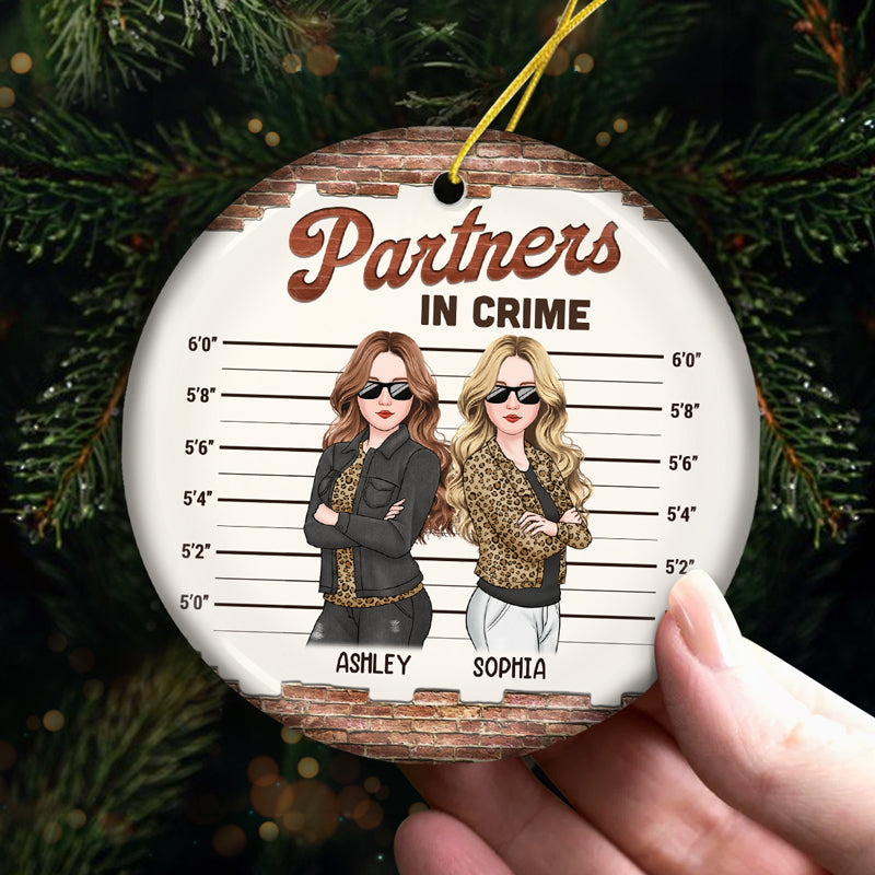 Tu es la meilleure amie de mes sœurs - Décoration personnalisée en céramique ronde - Cadeau de Noël pour les meilleures amies, les meilleures amies et les sœurs