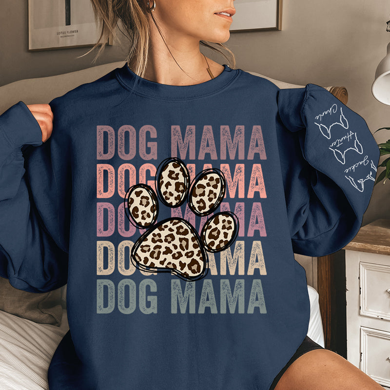 Meilleure maman à fourrure de tous les temps - Sweat-shirt unisexe personnalisé pour chien et chat avec motif sur la manche - Cadeau pour propriétaires et amoureux des animaux