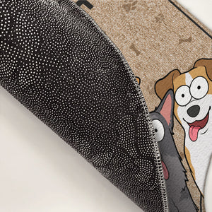 Bonjour, j'espère que vous aimez les chiens - Tapis décoratif personnalisé pour chien - Cadeau pour les propriétaires d'animaux et les amoureux des animaux