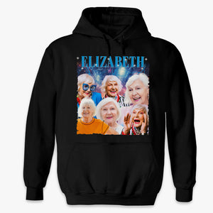T-shirt, sweat à capuche et sweat-shirt unisexe personnalisé avec photo « Good Vibes Good Life » - Cadeau pour les membres de la famille