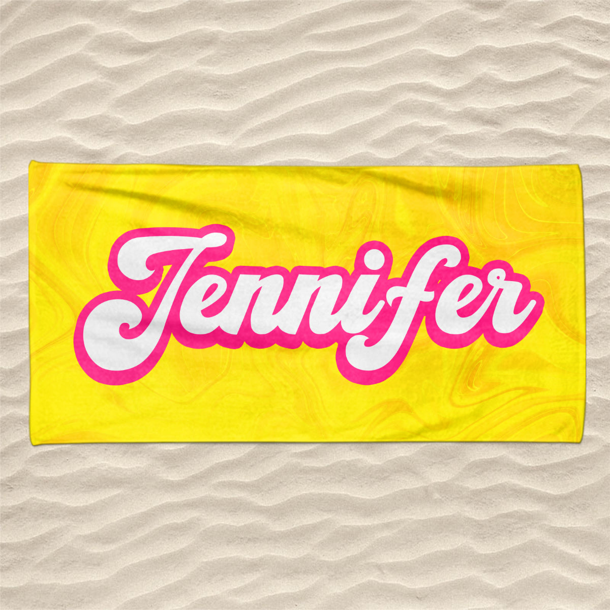 Fête sur la plage toute la journée, tous les jours - Serviette de plage personnalisée pour toute la famille - Cadeau de vacances d'été, cadeau pour les membres de la famille