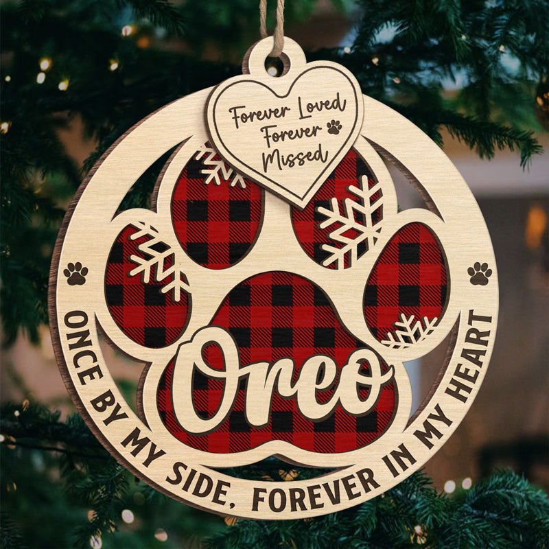 Aimé pour toujours, regretté pour toujours - Ornement commémoratif personnalisé - Forme en bois personnalisée - Cadeau de Noël, cadeau de condoléances pour les propriétaires d'animaux et les amoureux des animaux