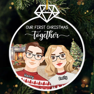 Together Now And Forever - Couple Personalized Custom Ornament - Acrylic Custom Shaped - Christmas Gift For Husband Wife, Anniversary