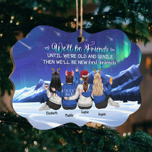 Les bons amis sont comme des étoiles, comme toujours - Décoration personnalisée Bestie - Bois en forme de Benelux - Cadeau de Noël pour meilleures amies, meilleures amies, sœurs