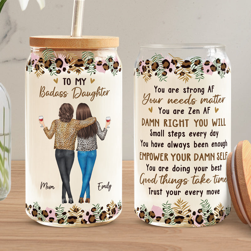 Vous faites de votre mieux - Tasse en verre personnalisée pour la famille, tasse à café glacé - Cadeau pour maman, fille
