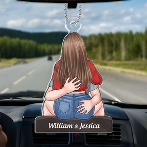 Tiens-toi près de moi - Ornement de voiture personnalisé pour couple - Forme personnalisée en acrylique - Cadeau pour mari et femme, anniversaire