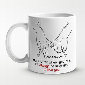 J'irai n'importe où avec toi - Tasse personnalisée pour couple - Cadeau pour mari et femme, anniversaire