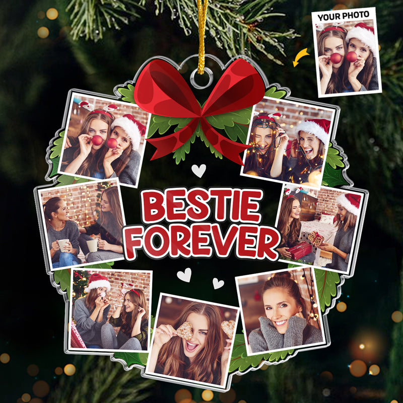 Photo personnalisée « Sœur » : le plus beau cadeau ! Décoration personnalisée pour meilleure amie ! En acrylique, forme personnalisée ! Cadeau de Noël pour meilleures amies, meilleures amies et sœurs.
