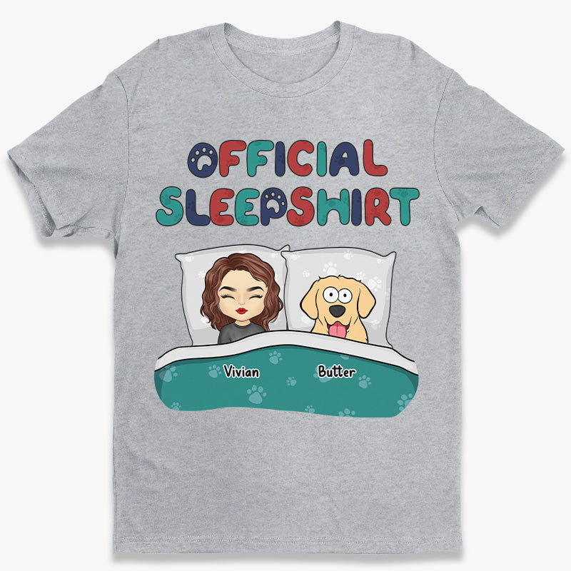 Voici notre chemise de nuit officielle - T-shirt unisexe personnalisé pour chien et chat, sweat à capuche, sweat-shirt - Cadeau pour les propriétaires d'animaux et les amoureux des animaux