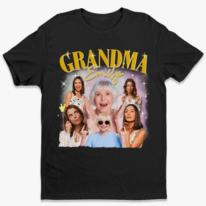 Photo personnalisée : La vie est meilleure avec grand-mère - T-shirt, sweat à capuche et sweat-shirt unisexe personnalisé pour la famille - Cadeau pour grand-mère