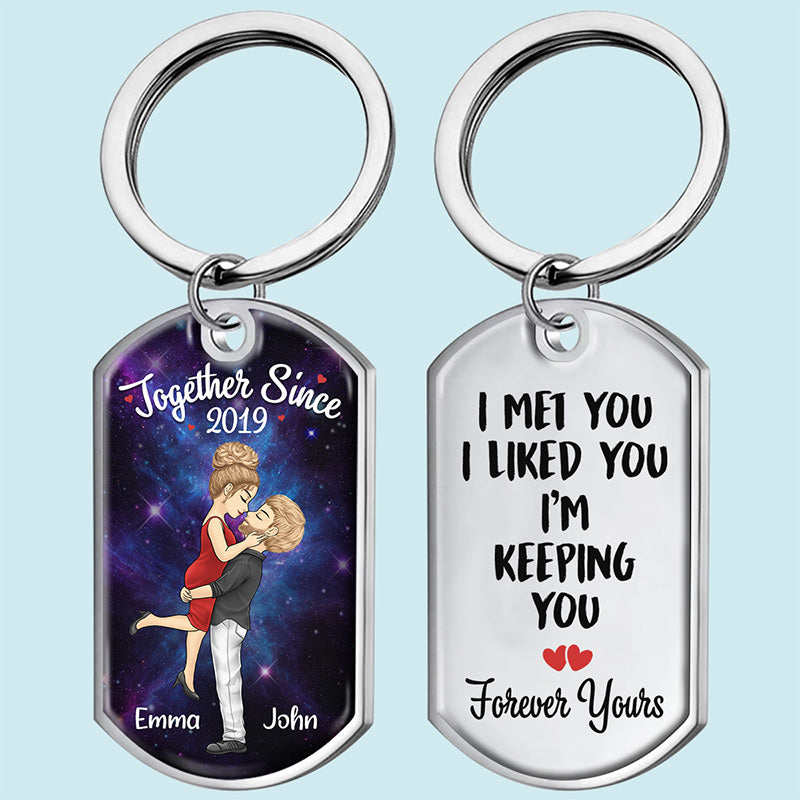 Je t'aime infiniment - Porte-clés personnalisé pour couple - Cadeau pour mari et femme, anniversaire