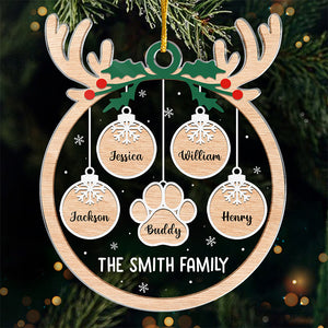 Family Love Grows Warmer At Christmas - Family Personalized Custom Ornament - Acrylic Custom Shaped - Christmas Gift For Family Members