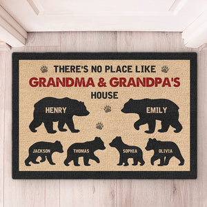 Il n'y a pas d'endroit comme la maison de grand-mère et grand-père - Tapis décoratif personnalisé pour la maison - Cadeau de pendaison de crémaillère, cadeau pour grand-père, grand-mère