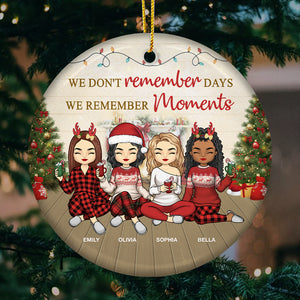 The Friend Of My Heart - Bestie Personalized Custom Ornament - Ceramic Round Shaped - Christmas Gift For Best Friends, BFF, Sisters