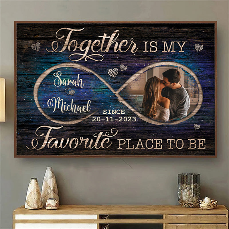 Photo personnalisée « Je te veux toujours jusqu'au bout » - Affiche horizontale personnalisée pour couple - Cadeau pour mari et femme, anniversaire