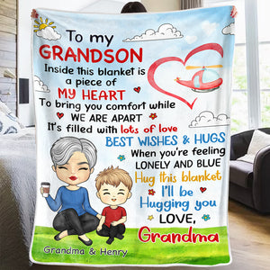 Meilleurs vœux et câlins - Couverture familiale personnalisée - Cadeau d'anniversaire de maman, grand-mère
