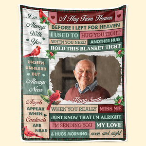 Custom Photo I Have An Angel In Heaven - Memorial Personalized Custom Blanket - Christmas Gift, Sympathy Gift For Family Members