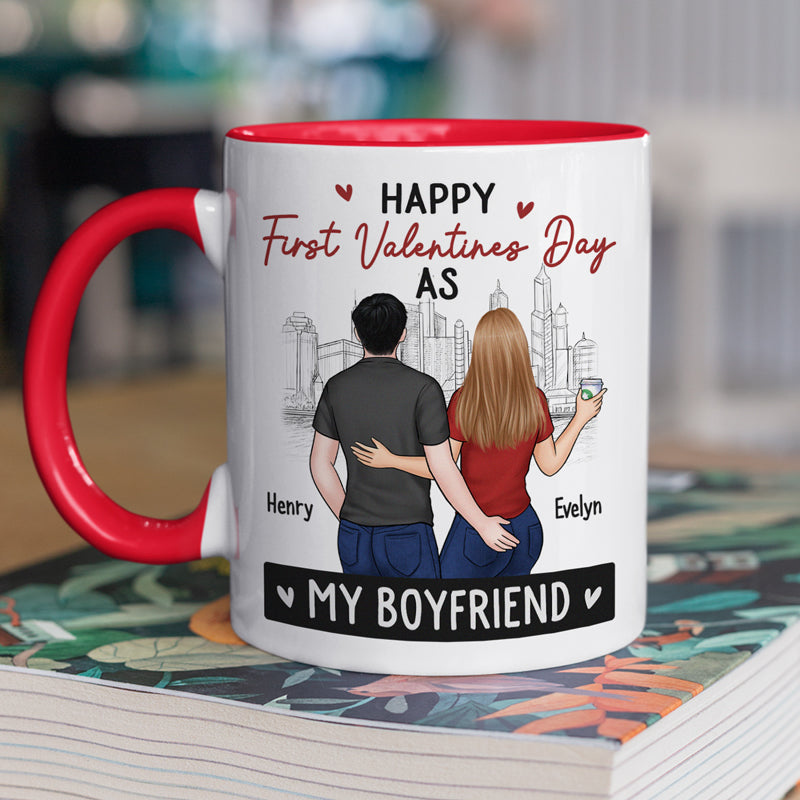 We're All In This Together - Couple Personalized Custom Accent Mug - Valentine Gift For Husband Wife, Anniversary, First Valentines Together