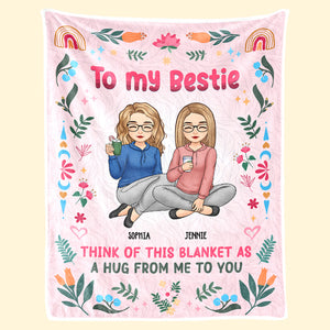À ma sœur bien-aimée - Couverture personnalisée Bestie - Cadeau de Noël pour meilleures amies, meilleures amies, sœurs