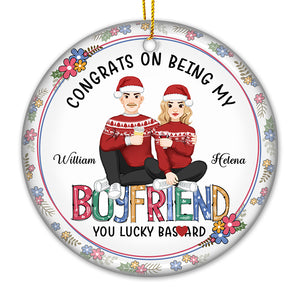 You Are My Christmas Wish - Couple Personalized Custom Ornament - Ceramic Round Shaped - Christmas Gift For Husband Wife, Anniversary