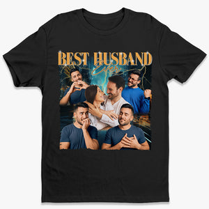 T-shirt, sweat à capuche et sweat-shirt unisexe personnalisé avec photo « Meilleur mari de tous les temps » - Cadeau pour mari, anniversaire