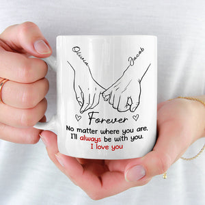 J'irai n'importe où avec toi - Tasse personnalisée pour couple - Cadeau pour mari et femme, anniversaire