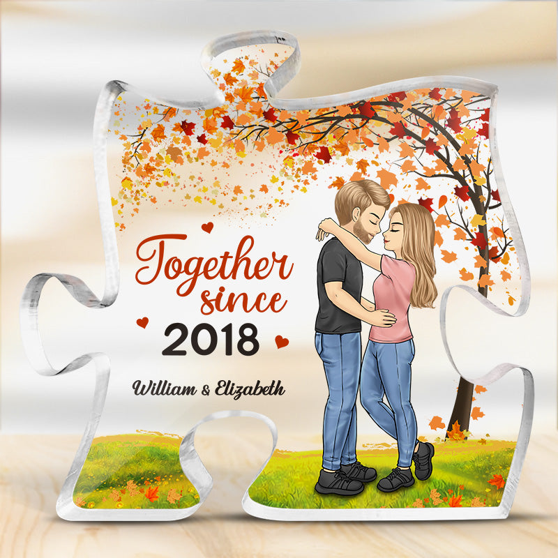 Tu es le seul - Plaque acrylique personnalisée en forme de puzzle pour couple - Cadeau pour mari et femme, anniversaire