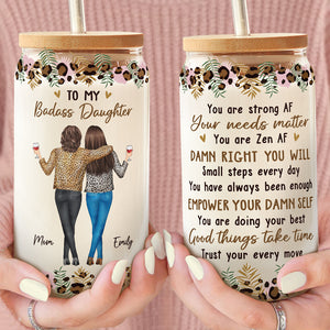 Vous faites de votre mieux - Tasse en verre personnalisée pour la famille, tasse à café glacé - Cadeau pour maman, fille