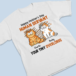 Serviteur humain, vos petits maîtres - T-shirt unisexe personnalisé, sweat à capuche, sweat-shirt - Fête des Mères, cadeau pour les propriétaires d'animaux et les amoureux des animaux