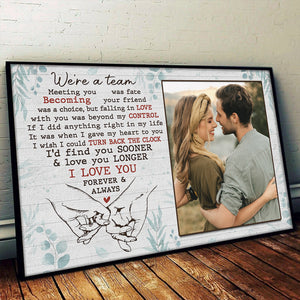 Je t'aimerai toujours et à jamais - Affiche horizontale personnalisée pour couple - Cadeau pour mari et femme, anniversaire