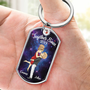 Je t'aime infiniment - Porte-clés personnalisé pour couple - Cadeau pour mari et femme, anniversaire