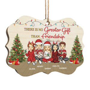 Friendship Is The Best - Bestie Personalized Custom Ornament - Wood Benelux Shaped - Christmas Gift For Best Friends, BFF, Sisters