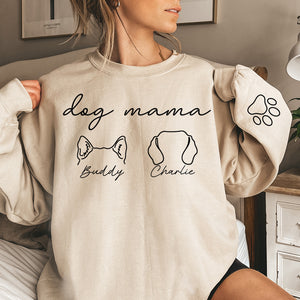 Fur Mama Ever - Sweat-shirt unisexe personnalisé pour chien et chat avec motif sur la manche - Cadeau pour propriétaires et amoureux des animaux