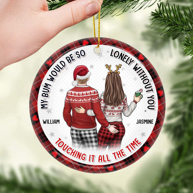 I'm So Glad We Decided To Ruin Our Friendship - Couple Personalized Custom Ornament - Ceramic Round Shaped - Christmas Gift For Husband Wife, Anniversary
