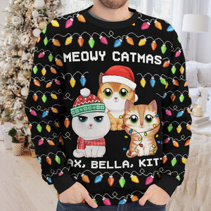 C'est la plus belle période de l'année - Sweat-shirt personnalisé pour chat - Pull en laine unisexe - Cadeau de Noël pour les propriétaires d'animaux et les amoureux des animaux