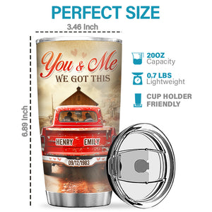 Thank You For Coming Into My Life - Couple Personalized Custom Tumbler - Gift For Husband Wife, Anniversary