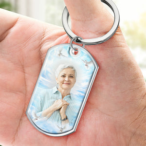 Porte-clés photo personnalisé - Souvenirs d'amour éternels - Cadeau de condoléances pour les membres de la famille