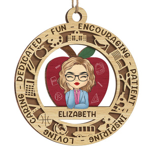 The Influence Of A Good Teacher - Teacher Personalized Custom Ornament - Wood Custom Shaped - Christmas Gift For Teacher