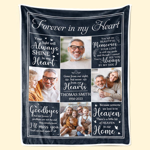 Photo personnalisée « Tu m'as laissé de beaux souvenirs » - Couverture personnalisée commémorative - Cadeau de condoléances pour les membres de la famille
