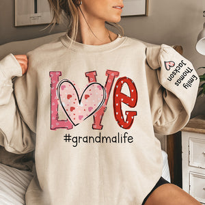 D'abord ma grand-mère, pour toujours mon amie - Sweat-shirt unisexe personnalisé avec motif sur la manche - Cadeau pour grand-mère