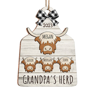 We Have A Herd - Family Personalized Custom Ornament - Wood Custom Shaped - Christmas Gift For Family Members