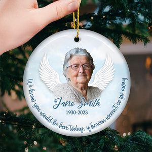 Photo personnalisée « Tu seras toujours ma pièce manquante » - Ornement personnalisé commémoratif personnalisé - Forme ronde en céramique - Cadeau de Noël, cadeau de condoléances pour les membres de la famille