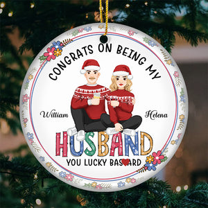 You Are My Christmas Wish - Couple Personalized Custom Ornament - Ceramic Round Shaped - Christmas Gift For Husband Wife, Anniversary