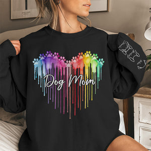 Maman à fourrure, mon titre préféré - Sweat-shirt unisexe personnalisé pour chien et chat avec motif sur la manche - Cadeau pour propriétaires et amoureux des animaux