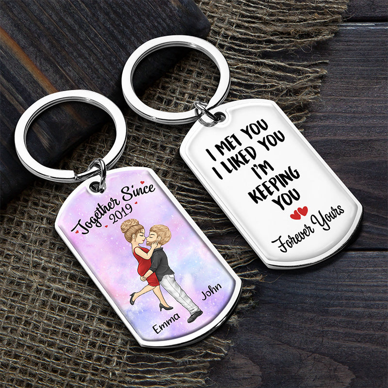 Je t'aime infiniment - Porte-clés personnalisé pour couple - Cadeau pour mari et femme, anniversaire