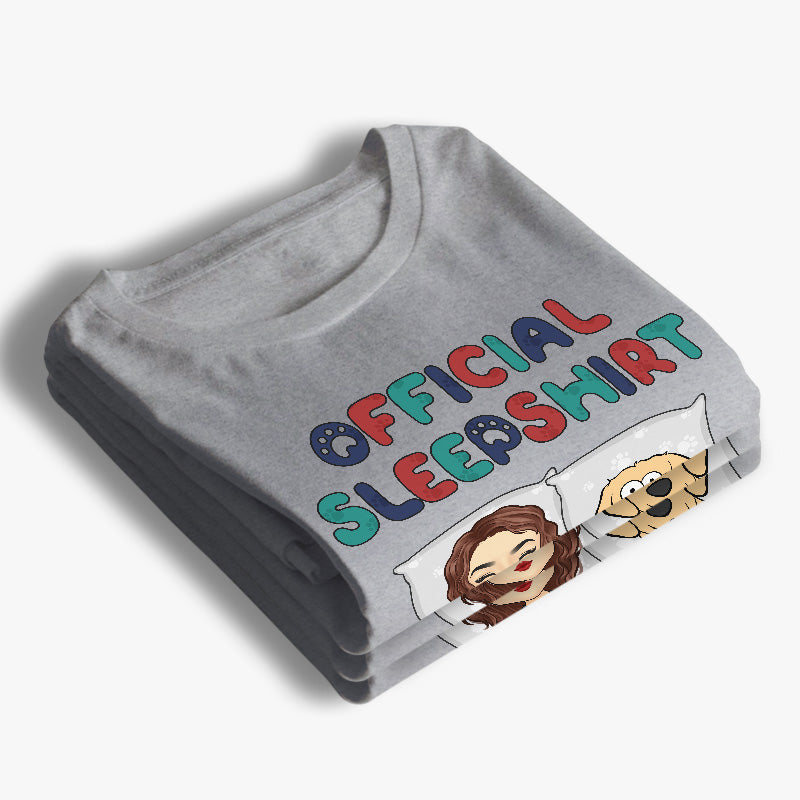 Voici notre chemise de nuit officielle - T-shirt unisexe personnalisé pour chien et chat, sweat à capuche, sweat-shirt - Cadeau pour les propriétaires d'animaux et les amoureux des animaux