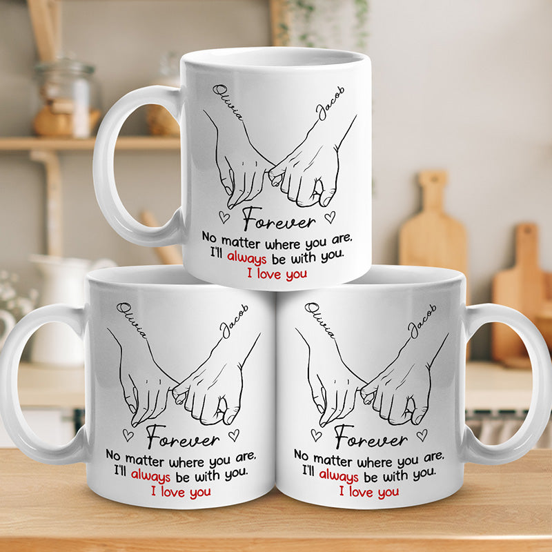 J'irai n'importe où avec toi - Tasse personnalisée pour couple - Cadeau pour mari et femme, anniversaire